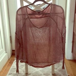 Semi sheer flowy top
